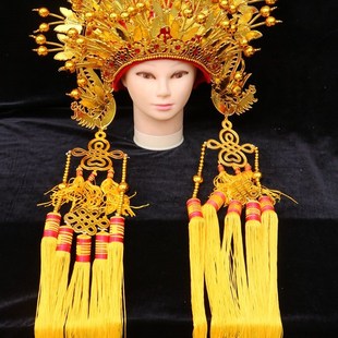 21款新娘头饰 凤冠帽戏剧道具中式婚纱影楼摄影霞帔 国潮装饰帽子