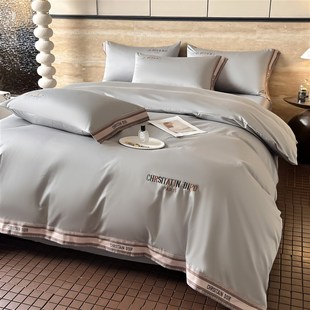 轻奢风长绒棉四件套高级感纯棉全棉2025新款床单被套床笠床上用品