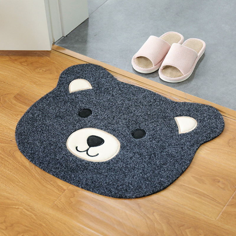 可爱熊头脚垫进门地垫门垫浴室防滑卫生间地板垫椅垫厨房卧室地毯,居家布艺,家用脚垫,淘宝优惠券,粉丝福利购,淘宝优惠卷