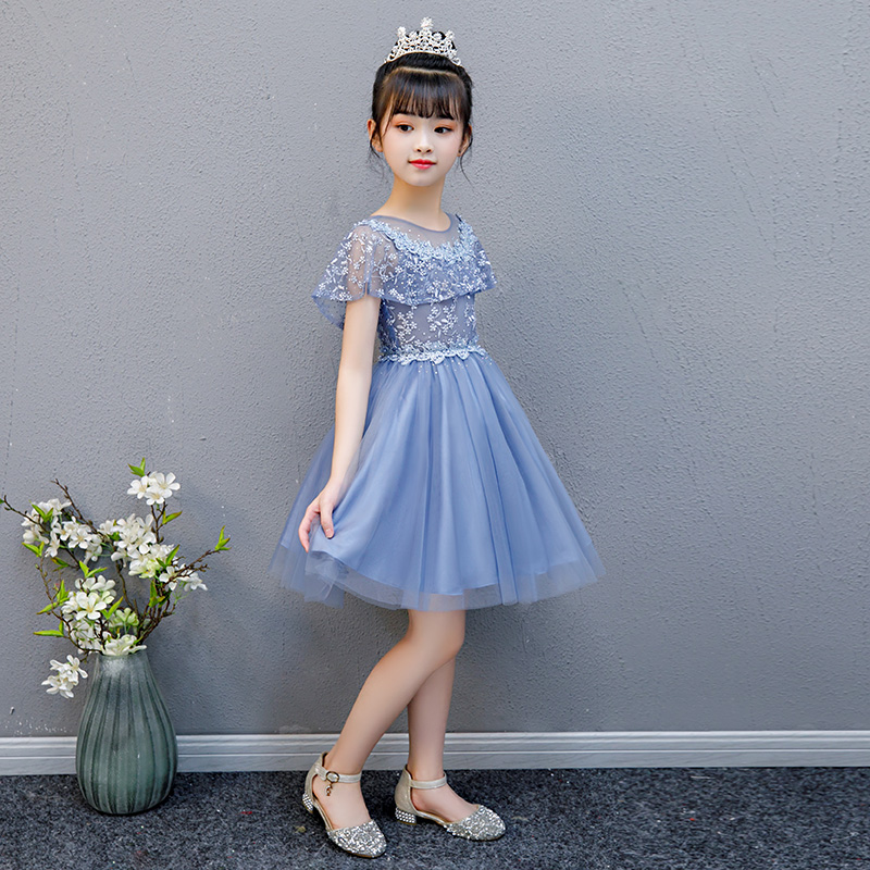 儿童礼服公主裙洋气2021新款花童婚礼小女孩主持人生日走秀演出服