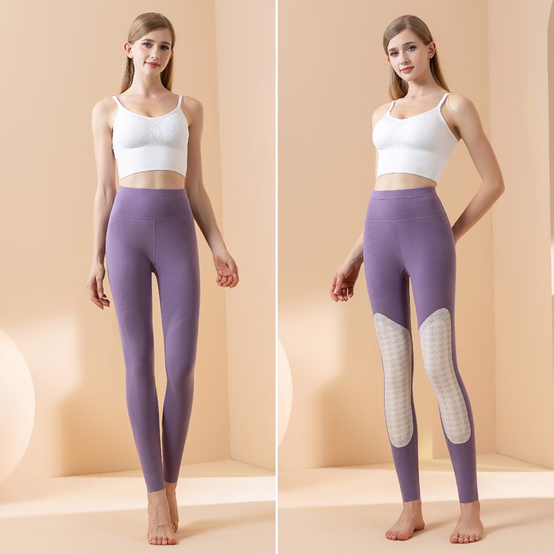 德绒高腰秋裤女内穿秋冬季加绒加厚护膝打底裤弹力大码保暖棉毛裤