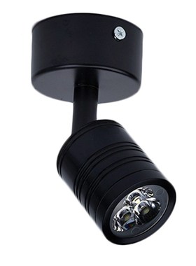 黑色led明装小射灯免开孔1W万向可调吸顶3W5W壁画展厅聚光照画灯