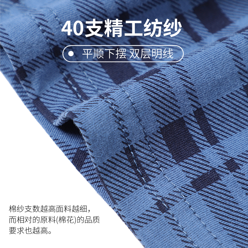 阿罗裤男士纯棉内裤宽松平角裤大码高腰全棉睡裤胖子短裤四角裤头