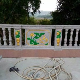 新农村别墅水泥阳台现浇栏杆围墙护栏花瓶柱配套年年有余花板模具