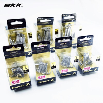 BKK黑金刚6071-4X-HG三本钩4倍加强新防锈锚钩三叉钩海钓路亚鱼钩