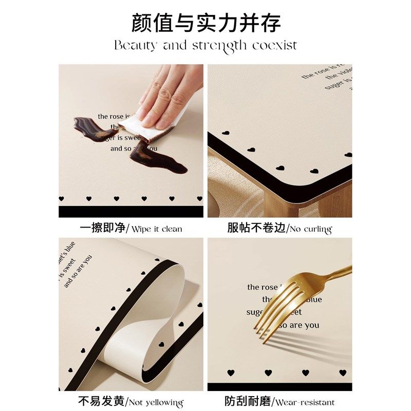 简约风餐边柜垫防污皮革斗柜玄关柜餐桌垫鞋柜电视柜台面保护垫子