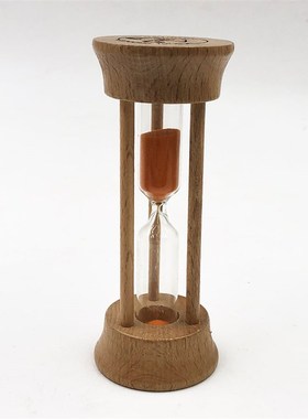 高木质沙漏计时器 手工制作10秒至10分钟木制沙漏 可客制化礼物