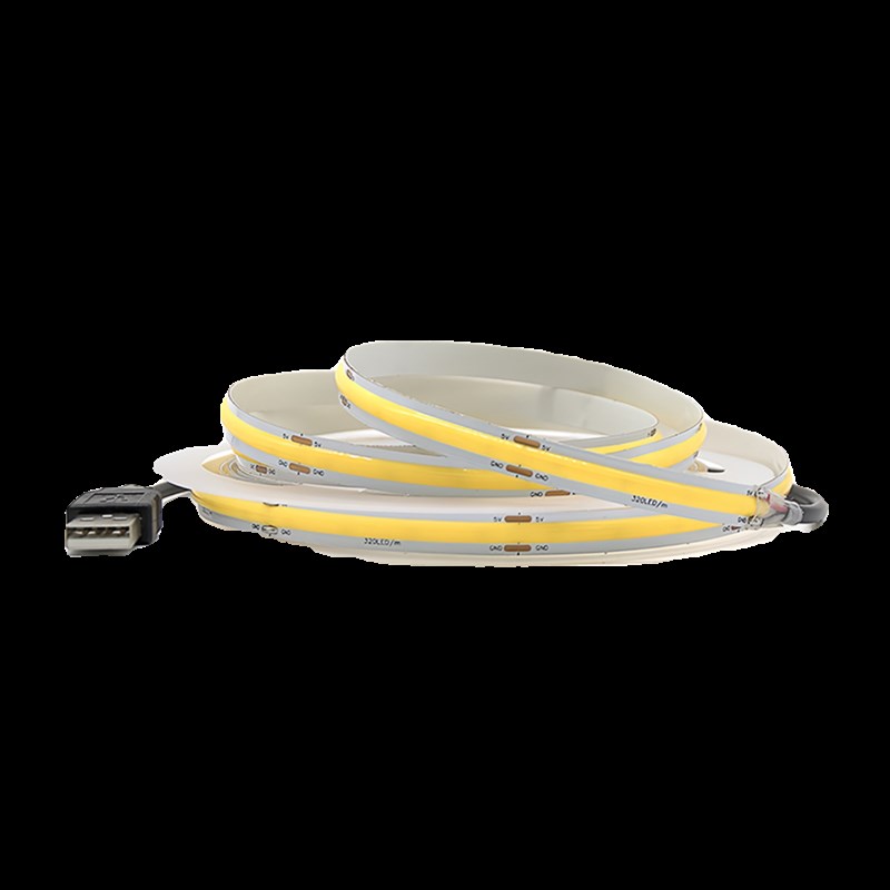 5V低压cob灯带usb插头柔性自粘led软条卧室?具车床头壁画氛围装