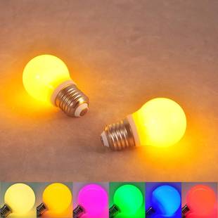 酒店ld暖色夜光氛围颜色节能灯灯泡室内小夜灯螺口夜灯卧室彩色
