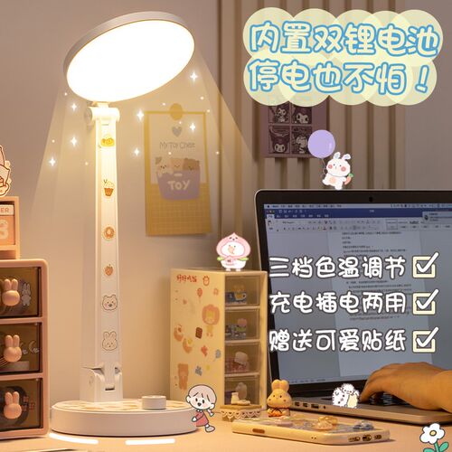 台灯学生宿舍书桌护眼灯作业写字灯学习灯爱床头灯充电