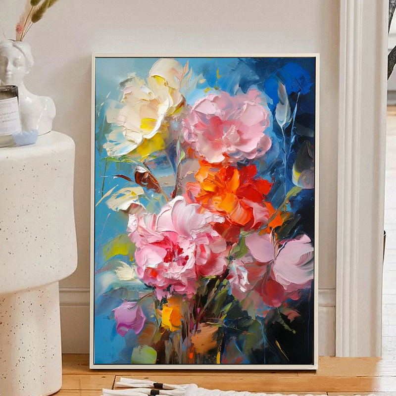 卉数字油画diy填色手工填充涂色风景手绘郁金香向日葵丙烯油画