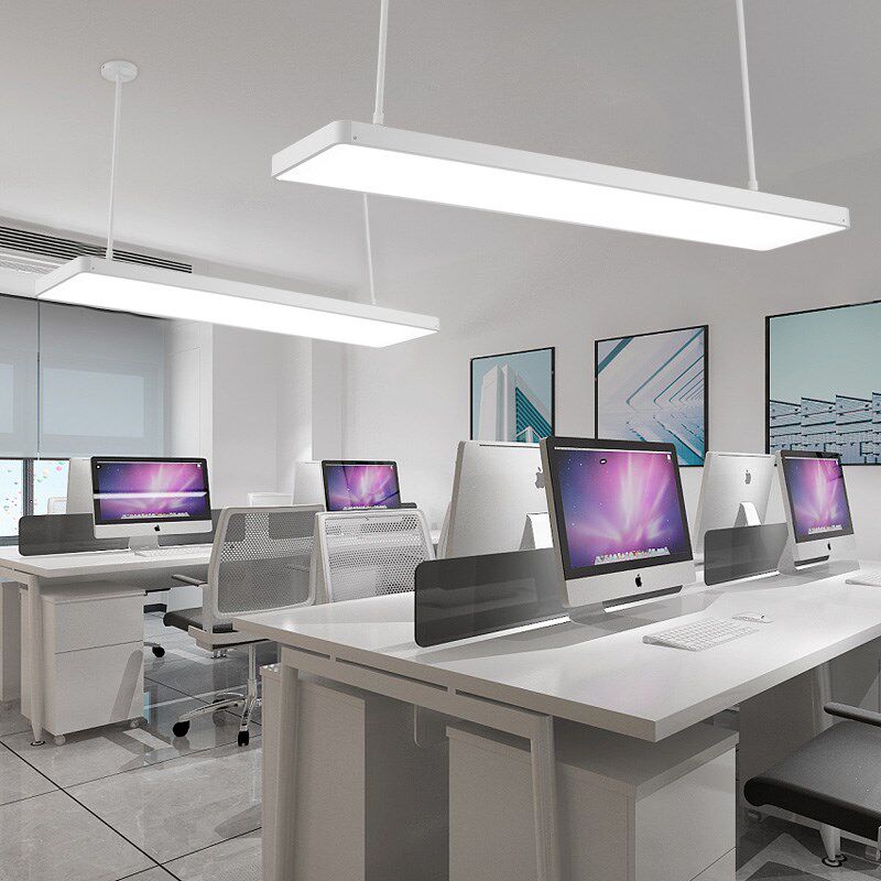 现代led吊灯吊杆灯伸缩麻将房棋牌室员工位经理室办公室灯