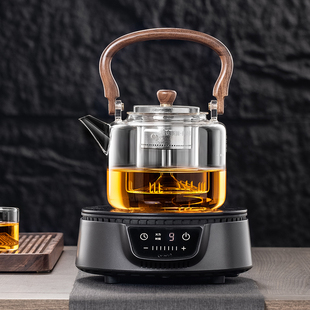 家用功u夫茶具蒸煮两用养生壶加厚烧水泡茶壶 电陶炉煮茶壶套装