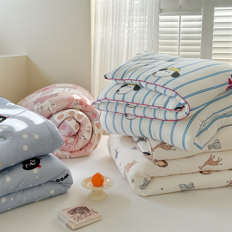 【富士商店】A类小清新卡通软糯针织春秋被清新学生宿舍四季被芯