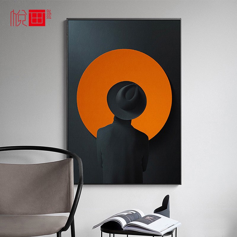 现代简约轻奢时尚创意人物装饰画落地客厅沙发餐厅玄关办公室挂画