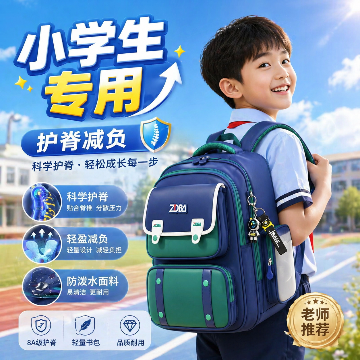 德国书包男小学生2026新款护脊减负减轻一二三四到六年级男女儿童
