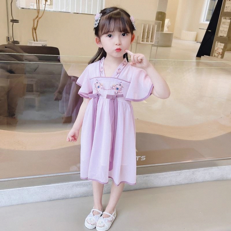 女童连衣裙夏装2023新款女宝宝中国风儿童装洋气小童夏季汉服裙子