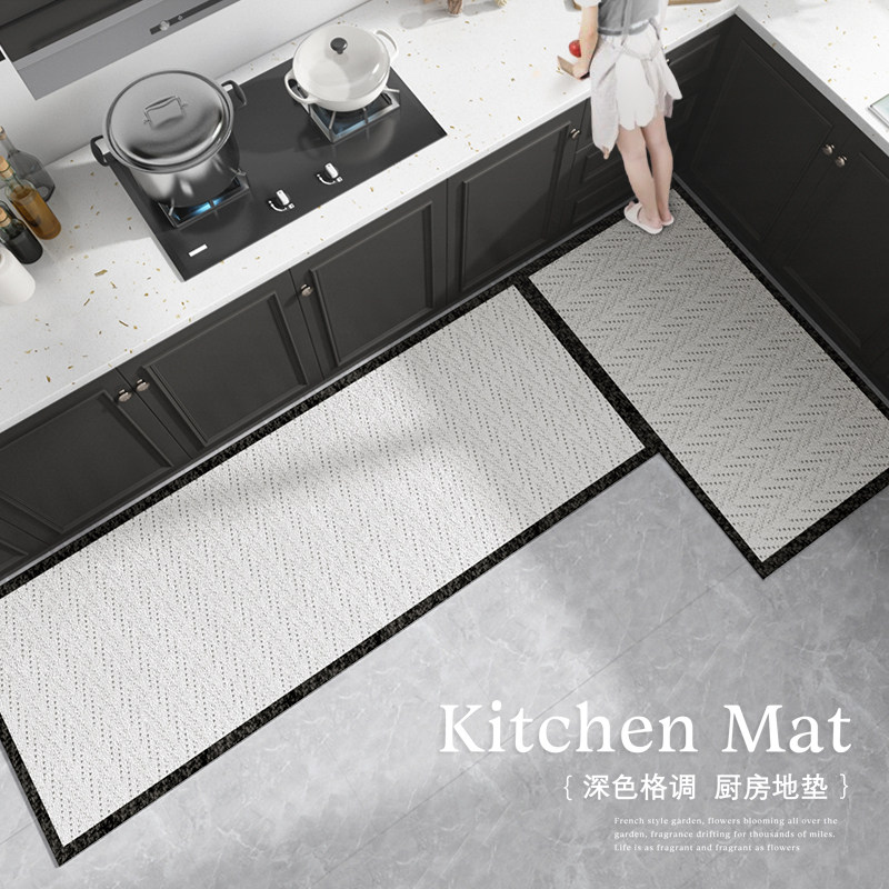 硅藻泥浅色厨房地垫防滑防油可擦免洗l型专用防水脚垫子耐脏地毯,居家布艺,厨房地垫,淘宝优惠券,粉丝福利购,淘宝优惠卷
