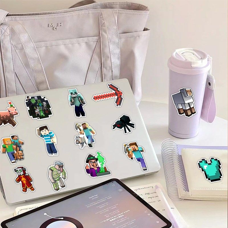 50张卡通我的世界动漫游戏贴纸装饰手机笔记本电脑diy手帐贴画,文具电教/文化用品/商务用品,贴纸/立体贴纸,淘宝优惠券,粉丝福利购,淘宝优惠卷