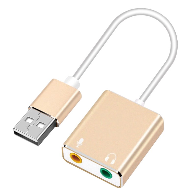 景赛USB声卡免驱3.5音频转换器台式机笔记本电脑7.1声道支持语音