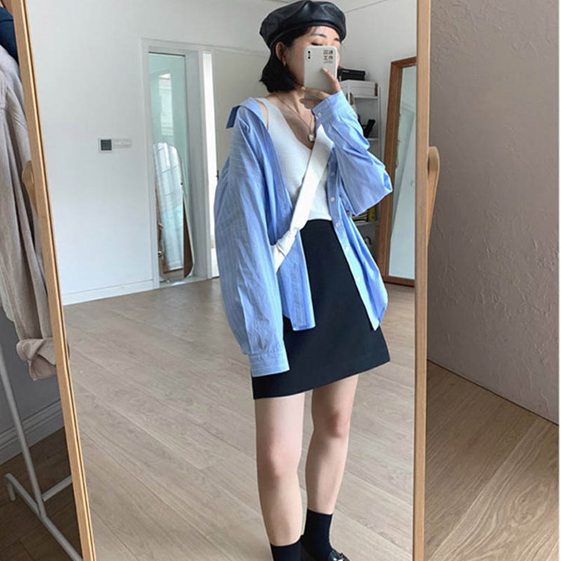 黑色短裙女春秋新款高腰显瘦简约小个子A字裙大码职业西装半身裙