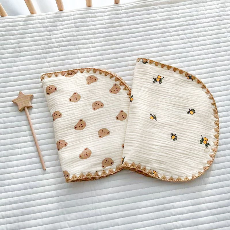10层新生儿枕头婴儿枕巾宝宝平枕初生纯棉纱布透气防吐奶云片枕垫