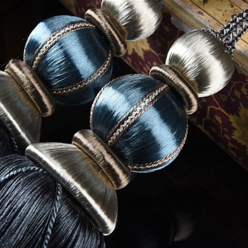 [一对价格]包邮欧式双球窗帘绑球挂球流苏窗帘扣绑带绑绳装饰吊穗