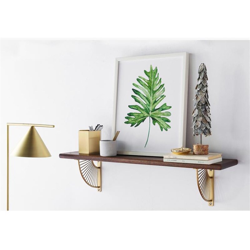 一字隔板支架托架墙上层板托墙壁挂隔板置物架装饰金色支撑三脚架