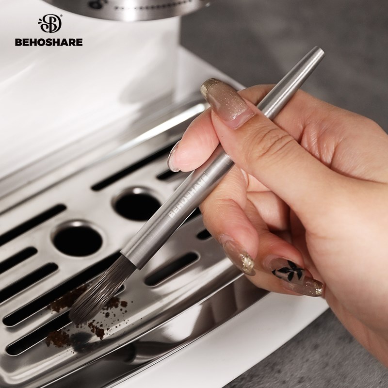 磨豆机咖啡机清洁刷冲煮头手柄粉碗器具清理刷子咖啡粉毛刷不锈钢