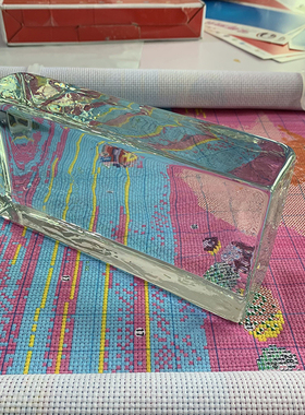 十字绣压布砖水晶砖透明5斤重尺寸20cmx10cm