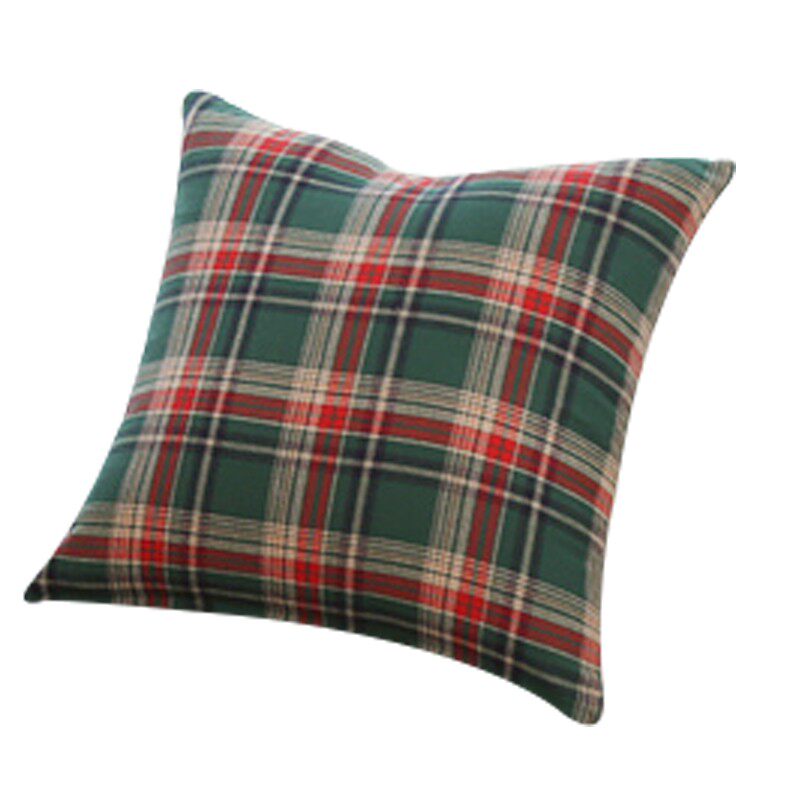 圣诞抱枕沙发客厅方形超大号靠枕65红色格子腰枕套可拆洗床头靠背