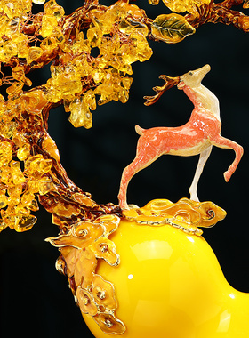 福满江山琉璃葫芦摆件发财树招财客厅入户玄关酒柜装饰品乔迁礼物