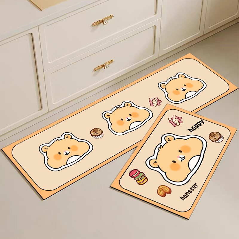 厨房地垫防滑防油可擦免洗专用厨房脚垫家用长条矽藻泥吸水地垫