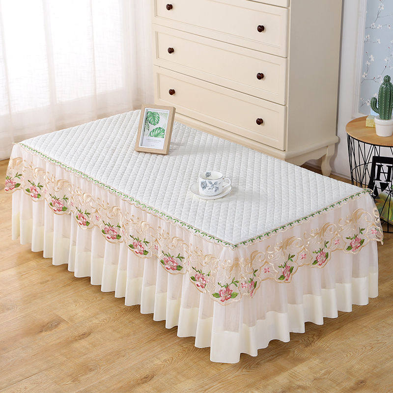 茶几桌布蕾丝长方形客厅家用防尘垫电视柜盖巾布艺全包茶几布套罩,居家布艺,桌布,淘宝优惠券,粉丝福利购,淘宝优惠卷
