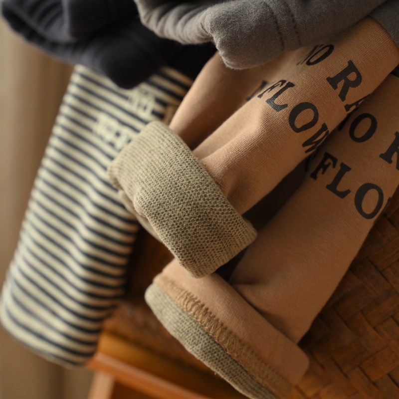 儿童纯棉双层打底裤 男童女童拼接保暖长裤 中大童 秋冬款 童装