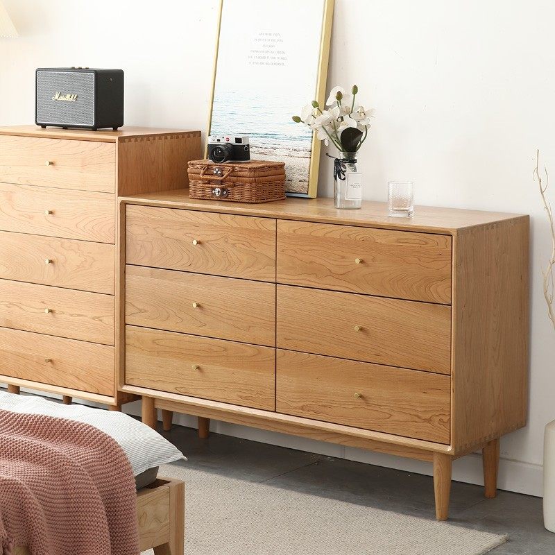 床板收纳柜日式风卧室家具中古抽屉柜木质柜北欧实木储物柜六斗柜,住宅家具,斗柜,淘宝优惠券,粉丝福利购,淘宝优惠卷