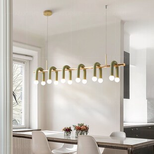 凯乔 牛油果绿 北欧创意餐厅吊灯复古绿色设计师法式餐桌中山灯具