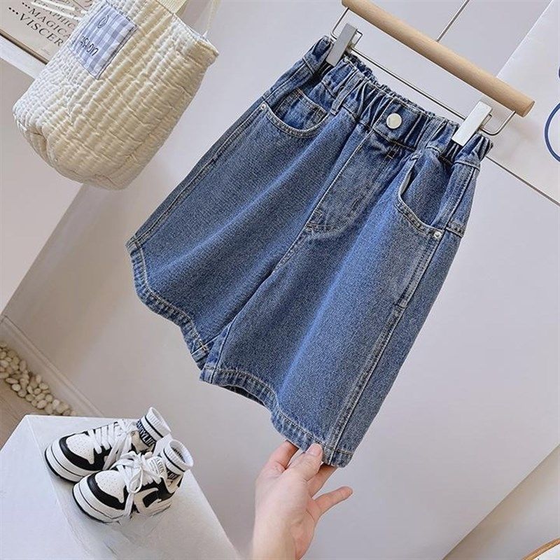 女童夏季牛仔中裤儿童外穿宽松休闲裤中大童洋气短裤时髦阔腿裤子,童装/婴儿装/亲子装,儿童牛仔裤,淘宝优惠券,粉丝福利购,淘宝优惠卷