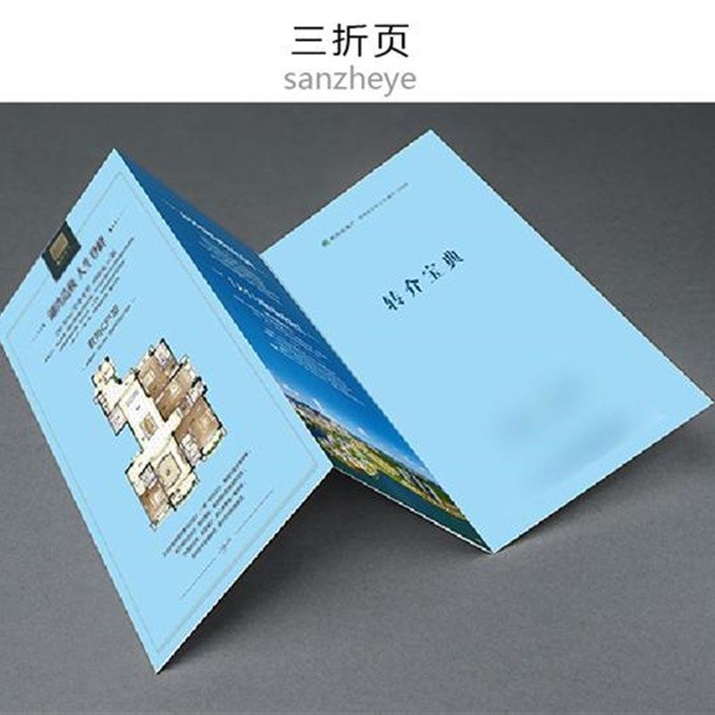 胶纸菜单书写纸点餐单彩色说明书二折页三折页风琴折宣传单