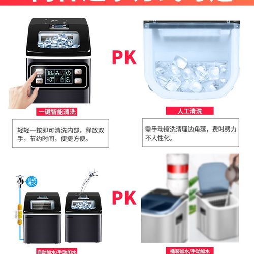 惠康制冰机商用奶茶店小型酒吧g迷你全自动家用方冰块制作机器