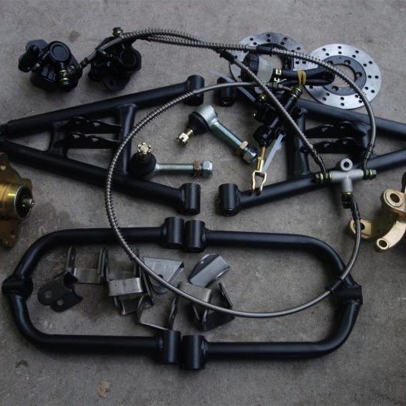 自制卡丁车沙滩车改装前悬挂摇臂摆臂碟刹转向羊角法兰减总成,摩托车/装备/配件,摩托车车架,淘宝优惠券,粉丝福利购,淘宝优惠卷