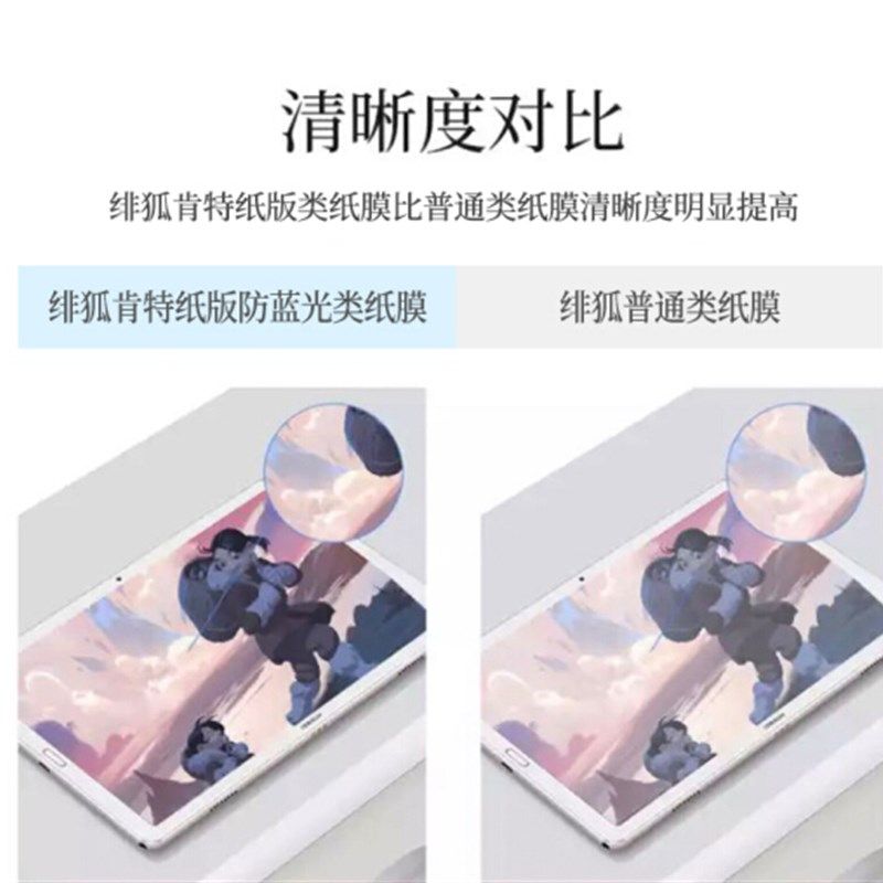 绘王 o ()数位屏屏幕纤维钢化类纸膜防刮肯特纸膜