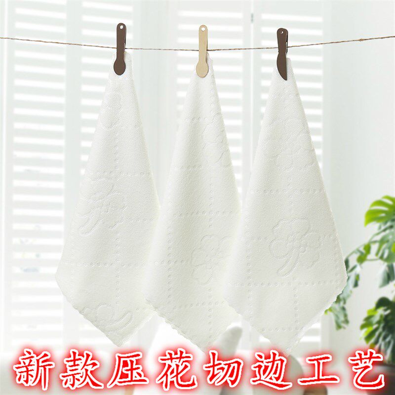 件条装超细纤维纳米白色小方巾毛巾 掉毛湿巾抹布