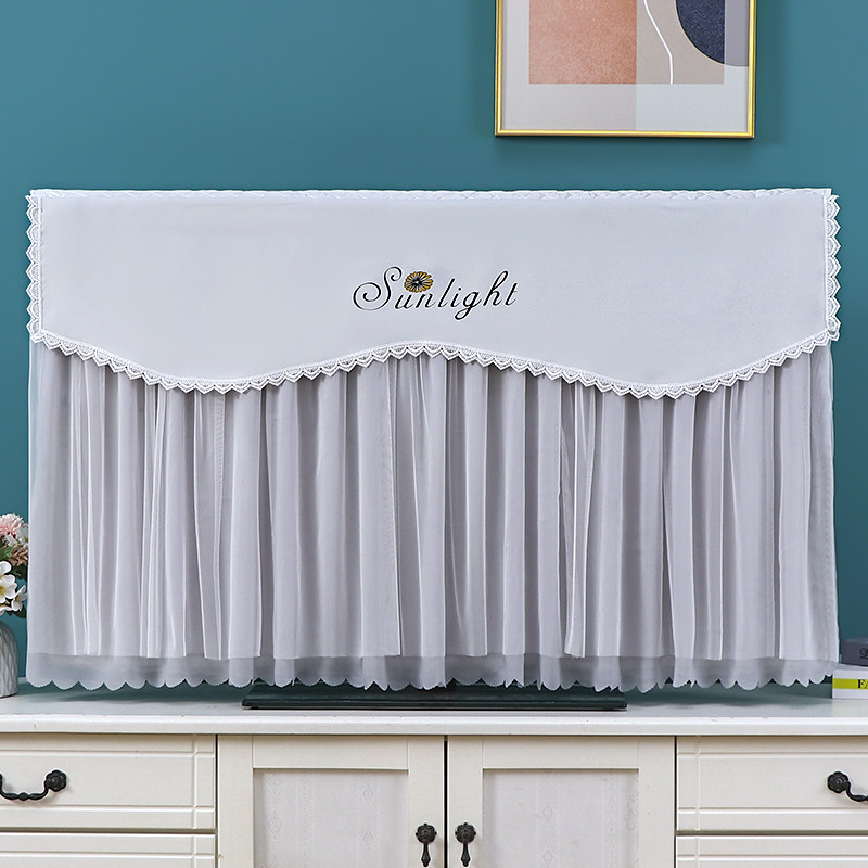 新款蕾丝电视防尘罩电视罩客厅寸寸挂式机取电视