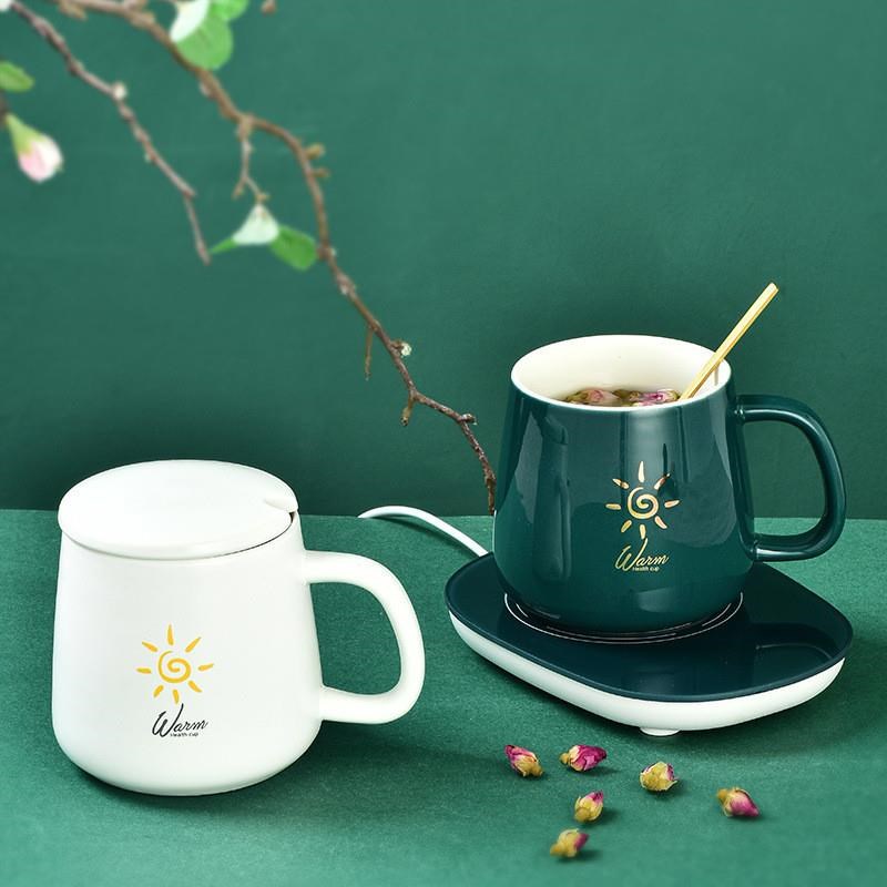 度创意暖暖恒温杯自动保温加热杯垫牛奶马杯水杯制定杯子