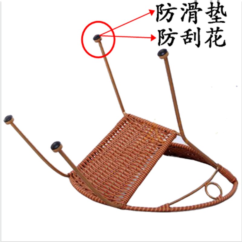 小椅子时尚小矮铁艺叠放靠背藤椅子朔料阳台