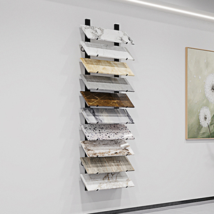 木地板展示架墙布货架踢脚线样品架瓷砖陈列架腰线木纹砖壁