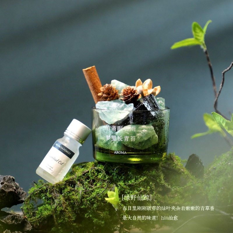 森系扩香石无火香薰高级感摆件家用持久晶石香熏礼盒精油香氛精油