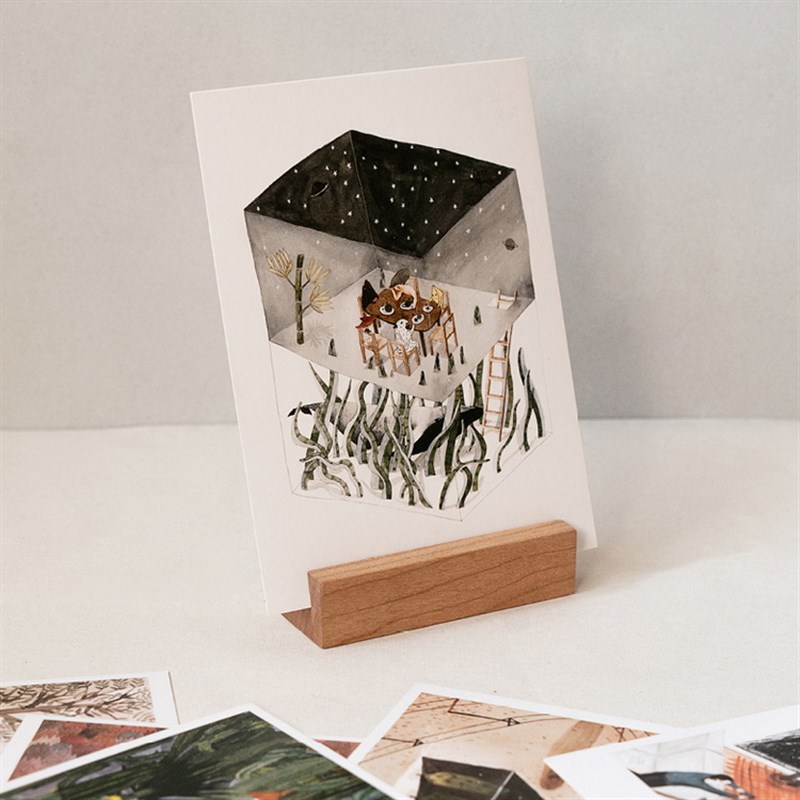 MUMO木墨 明信片名片底座  樱桃家居摆件装饰