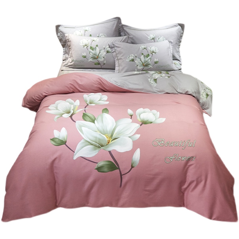 四件套纯棉全棉100床单加厚磨毛高端被套1.8米乘2米床上用品冬天4